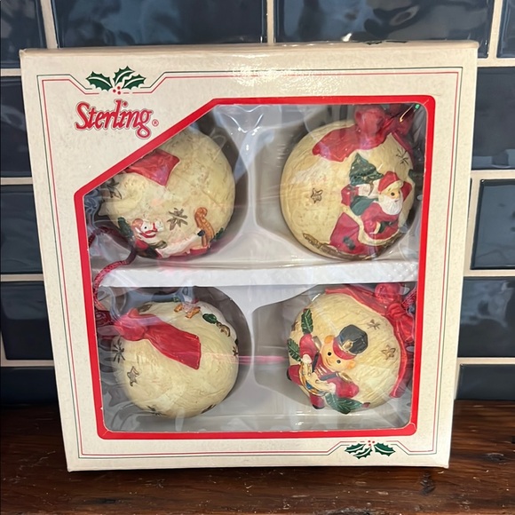 Vintage Sterling Christmas Ornaments Set - Picture 1 of 10